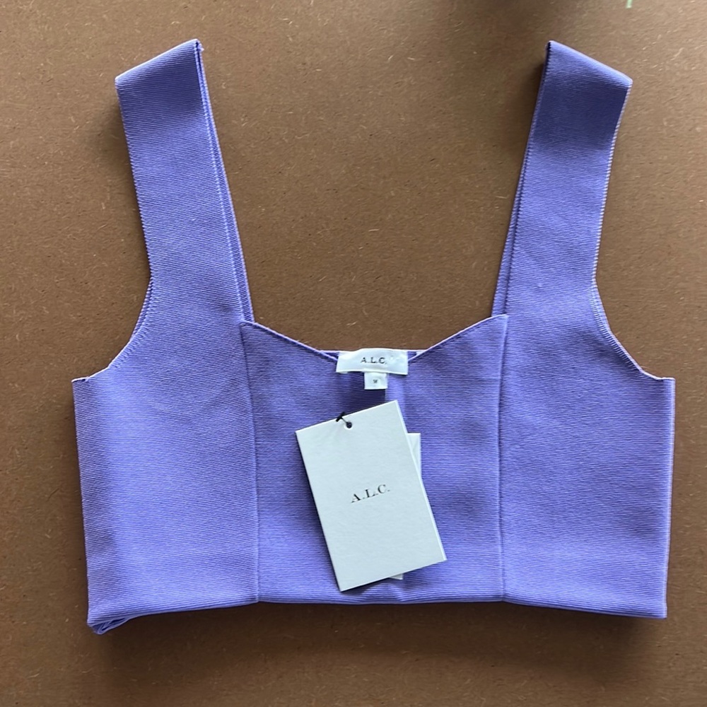 A.L.C. Lavender Crop Sweater Bralette